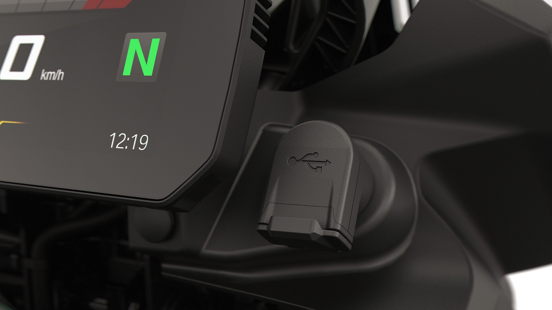 The USB port of the F 800 GS