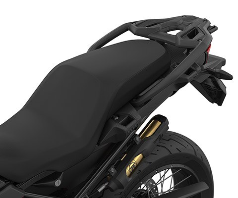 We see the seat of the F 850 GS.