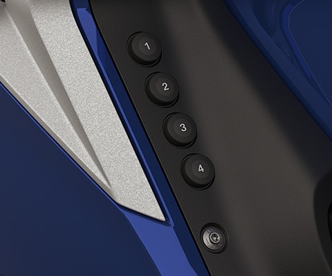 Focus on the four numbered Favourites buttons.